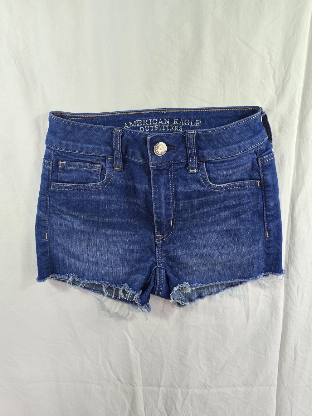 American Eagle Outfitters Dark Blue Denim Cutoff Shorts
